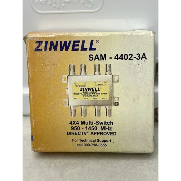 New Zinwell Sam-4402-3A 4 X 4 Multi-Switch 950-1450 MHz DirectTV - Picture 2 of 5